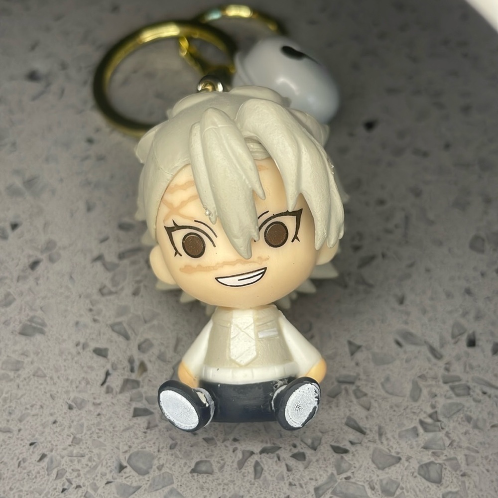 Demon slayer chibi keychain with bell // Sanemi Shinazugawa